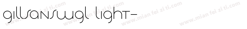 gillsanswgl light字体转换
